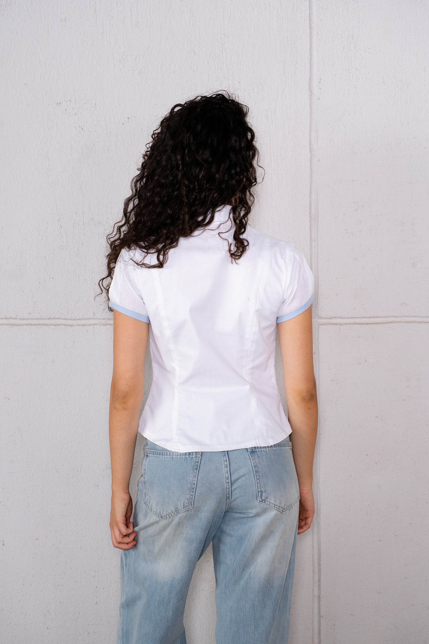 The Bold Button Shirt - White