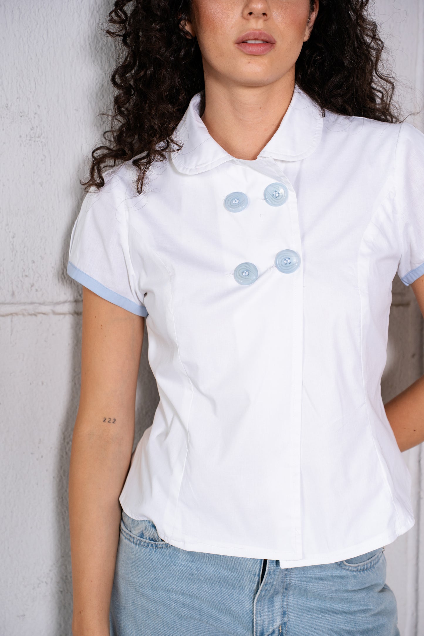 The Bold Button Shirt - White