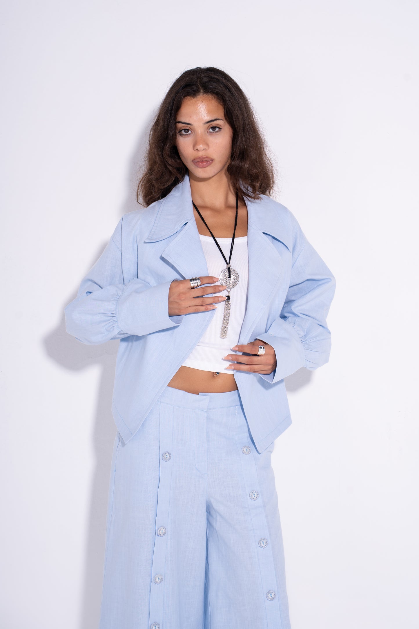 Skyline Jorts-Light Blue