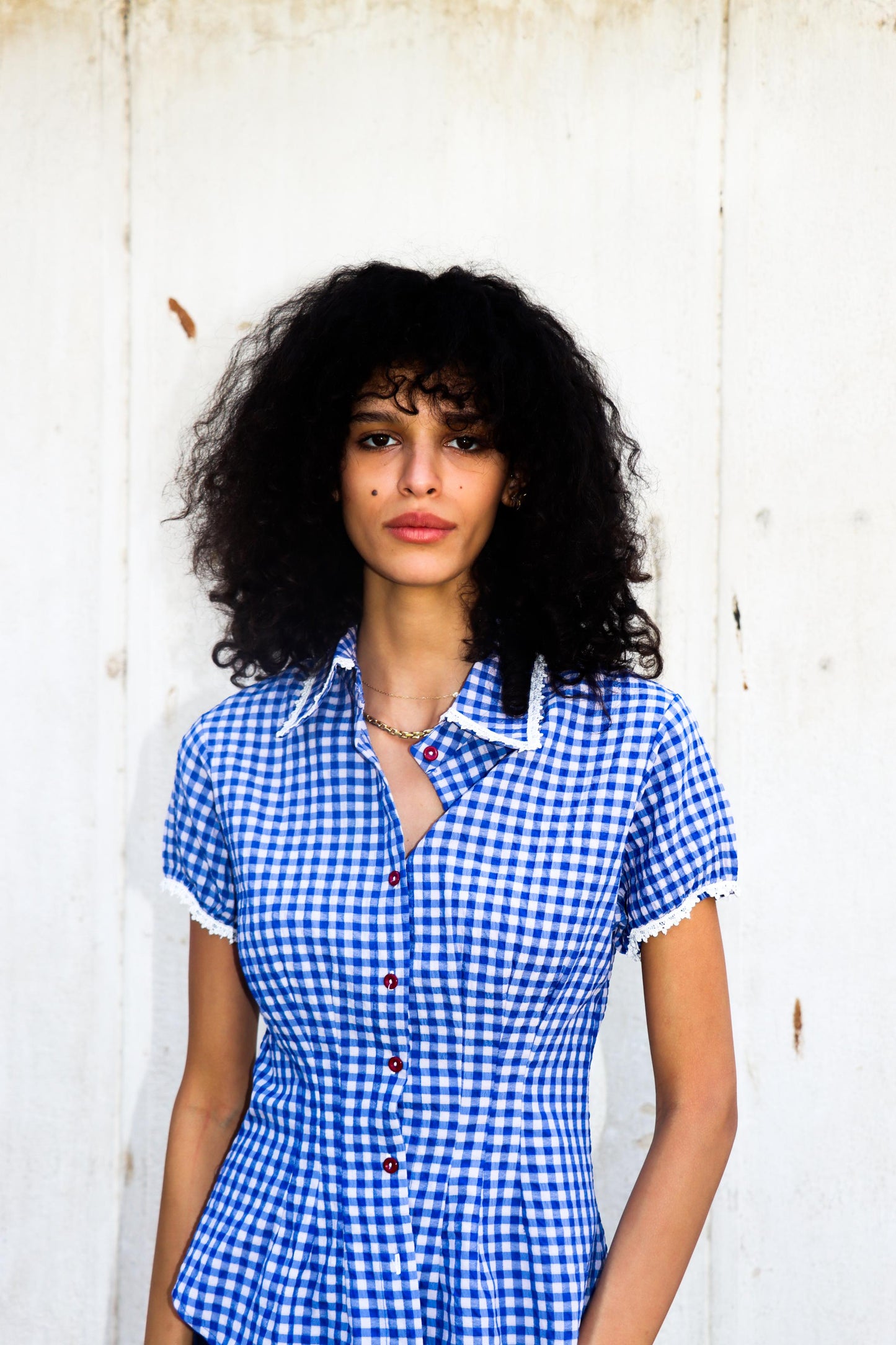Gingham Checkered Shirt - Blue