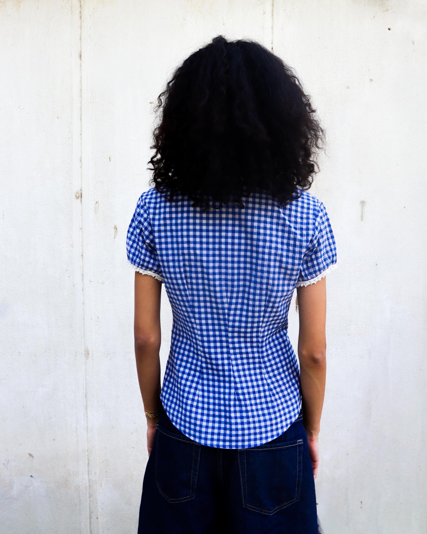 Gingham Checkered Shirt - Blue
