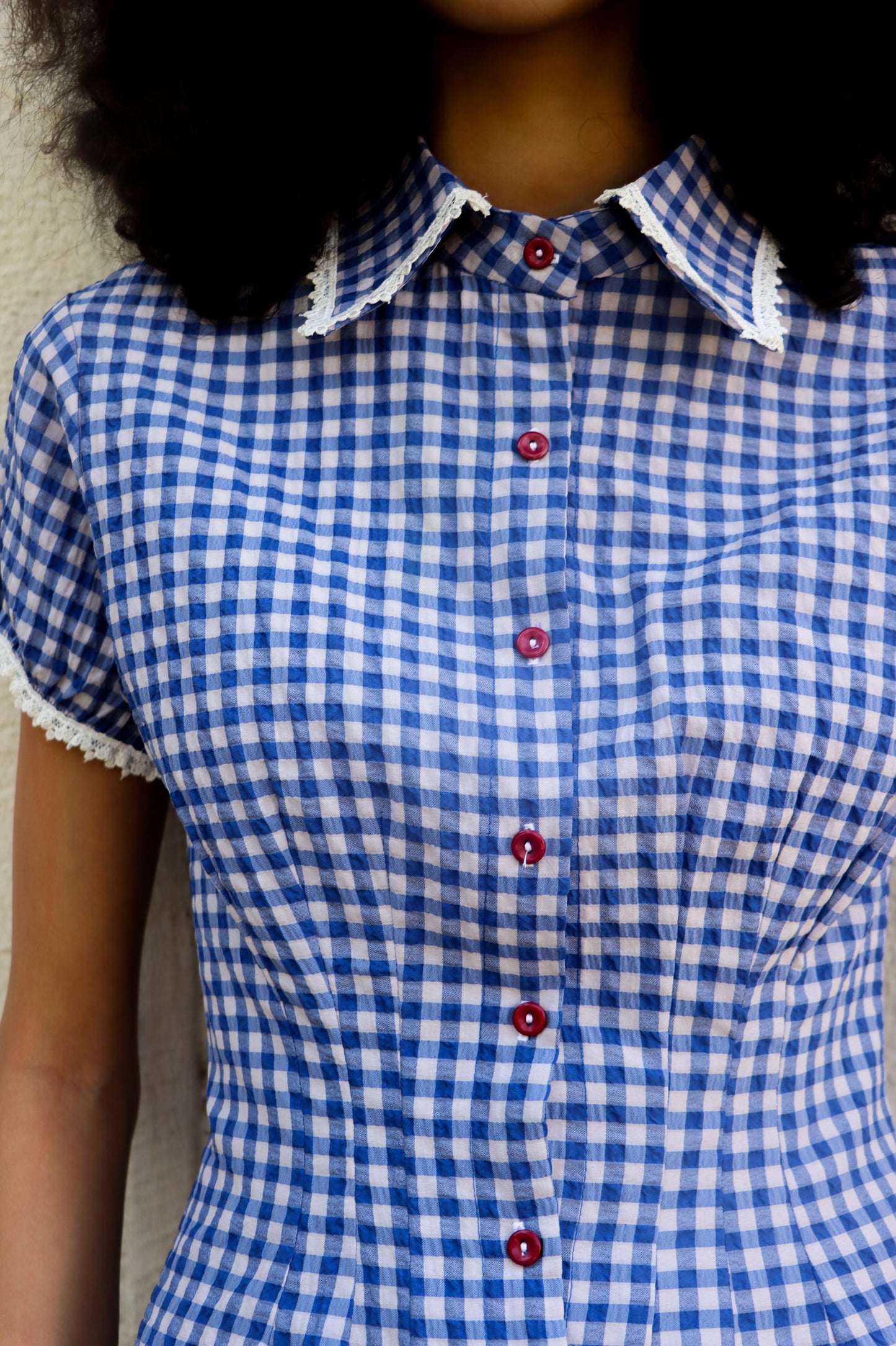 Gingham Checkered Shirt - Blue